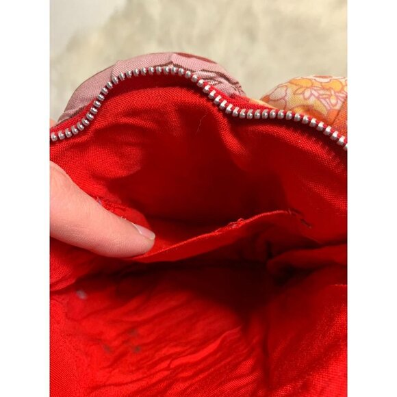 Vintage 60s Quilted Pillow Bag Patchwork Paisley - Picture 7 of 7